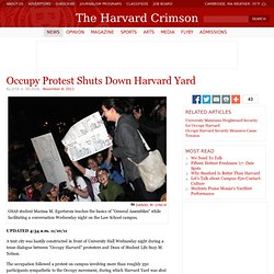 Occupy Protest Shuts Down Harvard Yard