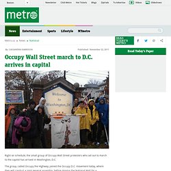Occupy Wall Street march to D.C. arrives in capital