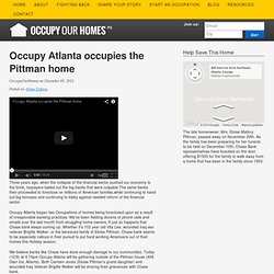 Occupy Atlanta occupies the Pittman home