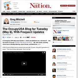 The OccupyUSA Blog for Tuesday (May 8), With Frequent Updates