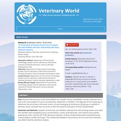 VETERINARY WORLD 18/09/18 Occurrence of human enterovirus in tropical fish and shellfish and their relationship with fecal indicator bacteria