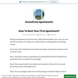 How To Rent Your First Apartment?