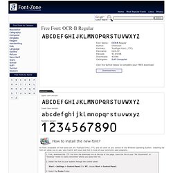 OCR-B FREE font download at Font-zone.com