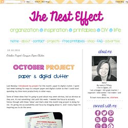 the nest effect: October Project: Conquer Paper Clutter