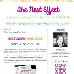 The Nest Effect: October Project: Conquer Paper Clutter