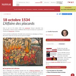 18 octobre 1534 - L'Affaire des placards
