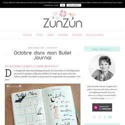 Octobre dans mon Bullet Journal ⋆ ZunZún - Féminin. Eclectique. Ecosensible.