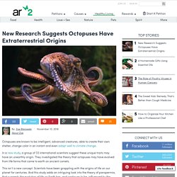 New Research Suggests Octopuses Have Extraterrestrial Origins