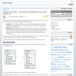 OData and OAuth – protecting an OData Service using OAuth 2.0 - WCF Data Services Team Blog