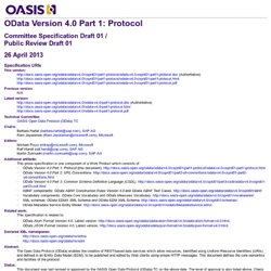 OData Version 4.0 Part 1: Protocol