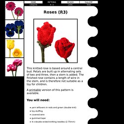 Free Knitting Patterns - Roses