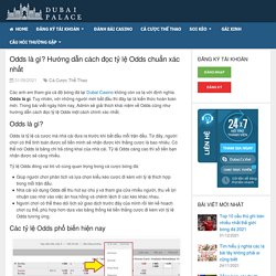 Odds là gì? Hướng dẫn cách đọc tỷ lệ Odds chuẩn xác nhất