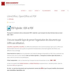 ODF + PDF = PDF hybride