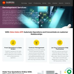 Odoo Sales App Development Services