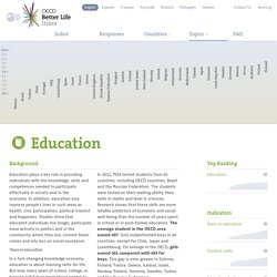Education – OECD Better Life Initiative