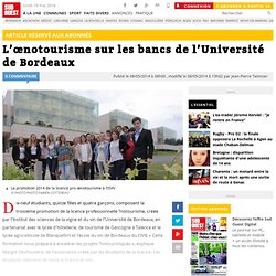 L’œnotourisme sur les bancs de l’Université de Bordeaux