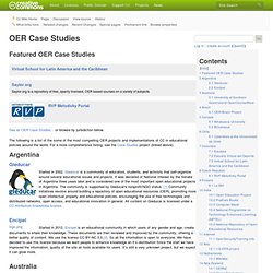 Open Eduation Resources (OER) Case Studies