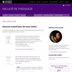 Oeuvres numérisées - Faculté de théologie