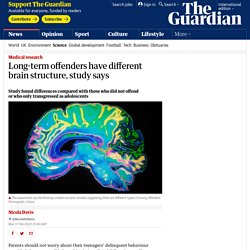 Long-term offenders have different brain structure, study says