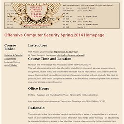 Offensive Computer Security Home Page (CIS 4930 / CIS 5930) Spring 2014 - Vimperator