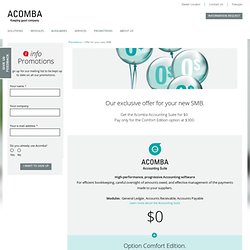 Logiciel Acomba gratuit - Promotion aux nouvelles PME