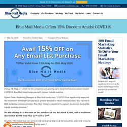 Blue Mail Media Offers 15% Off on Purchase of Marketing Database