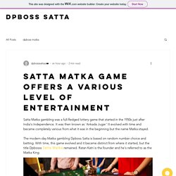 Satta Matka Game Offers A Various Level Of Entertainment