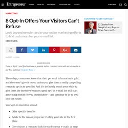 8 Opt-In Offers Your Visitors Can't Refuse