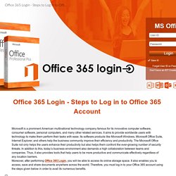 Office 365 Login - Steps to Log in to Office 365 Account