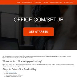 office.com/setup - Enter your office setup product key