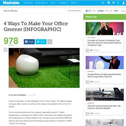 4 Ways To Make Your Office Greener [INFOGRAPHIC]
