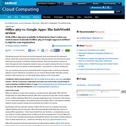 Office 365 vs. Google Apps: The InfoWorld review