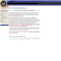 Office of Interactive Disclosure