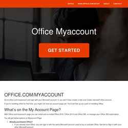 office.com/myaccount - Enter Office Setup Key