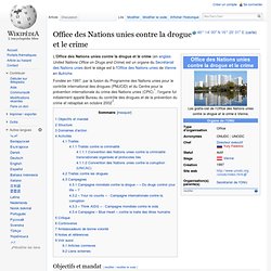 Office des Nations unies contre la drogue et le crime