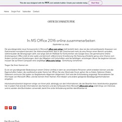 In MS Office 2016 online zusammenarbeiten