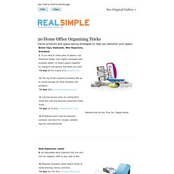 20 Home Office Organizing Tricks - RealSimple.com