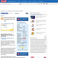 Microsoft Office 2010 Professional Plus (32 Bit)
