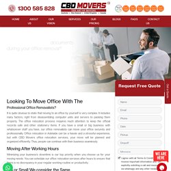 Professional Office Removalists in Adelaide