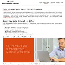 Office Setup - Enter your product key - www.office.com/setup