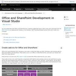 Office Development in Visual Studio
