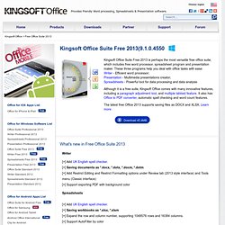 Free office software, Kingsoft office suite free 2012