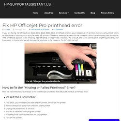 Fix HP Officejet Pro 8600, 8610, 8620, 8630, 8635 printhead error