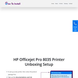 HP Officejet Pro 8035 Printer Setup And Troubleshooting