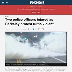 Two police officers injured as Berkeley protest turns violent