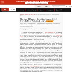 The Law Offices of Kermit A. Monge, PLLC, Unveils New Website Design