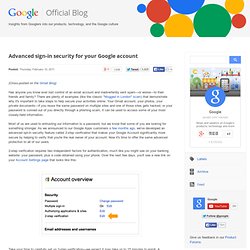 Advanced sign-in security for your Google account