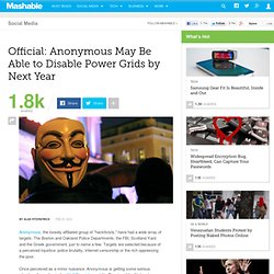 Official: Anonymous May Be Able to Disable Power Grids by Next Year