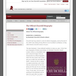 The Official Churchill Biography