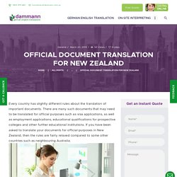 NOW OFFICIAL DOCUMENT TRANSLATION FOR NEW ZEALAND